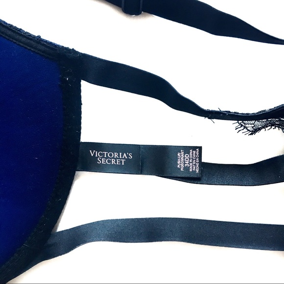 Victoria’s Secret blue/black lace bra in size 34DD - Picture 6 of 9